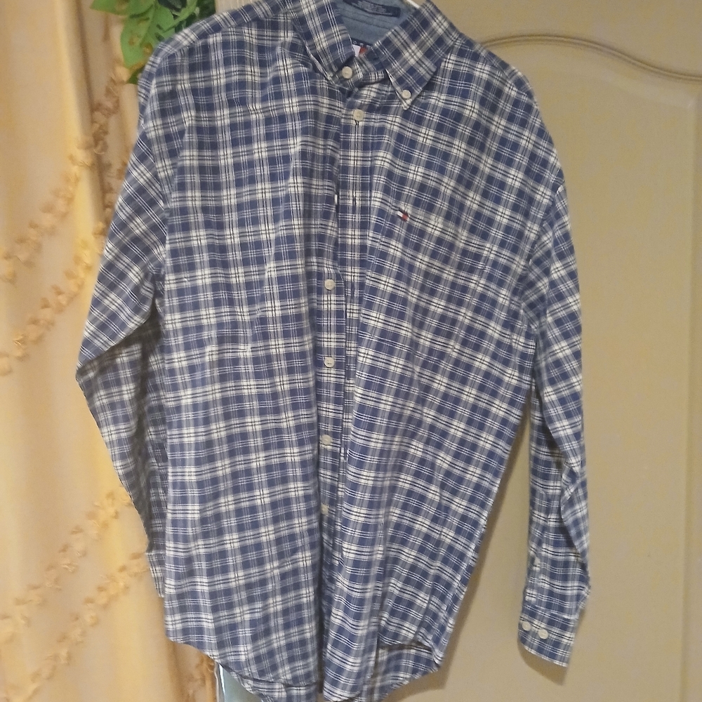 Tommy Hilfiger Blue Plaid Casual Shirt